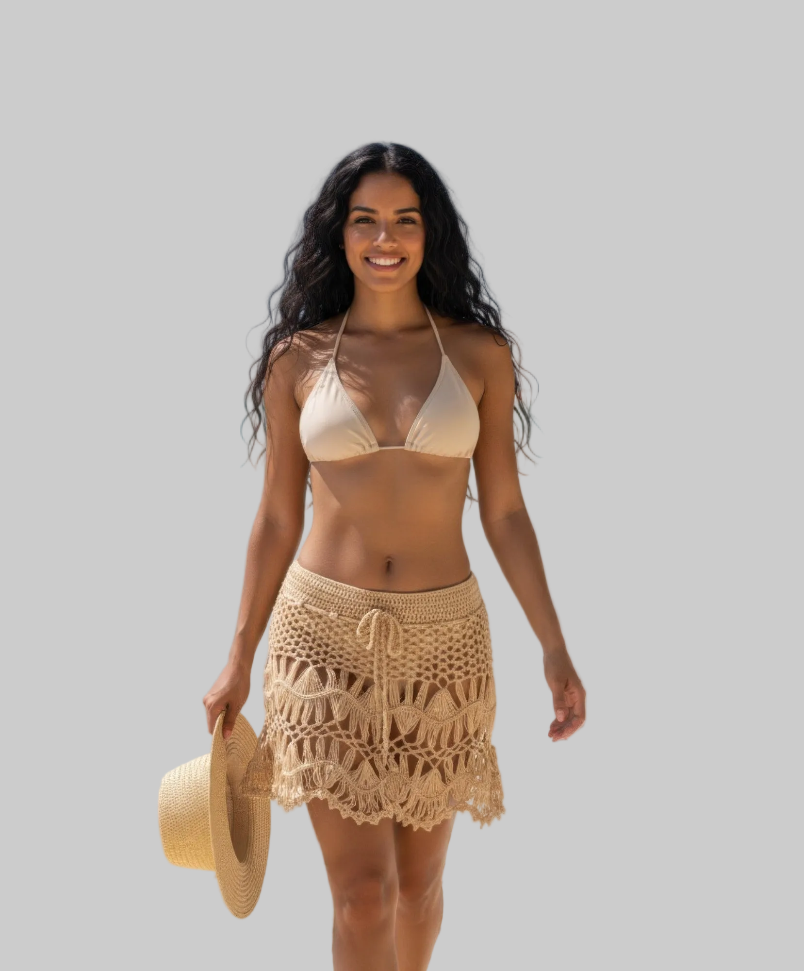 Boho Crochet Fringe Skirt