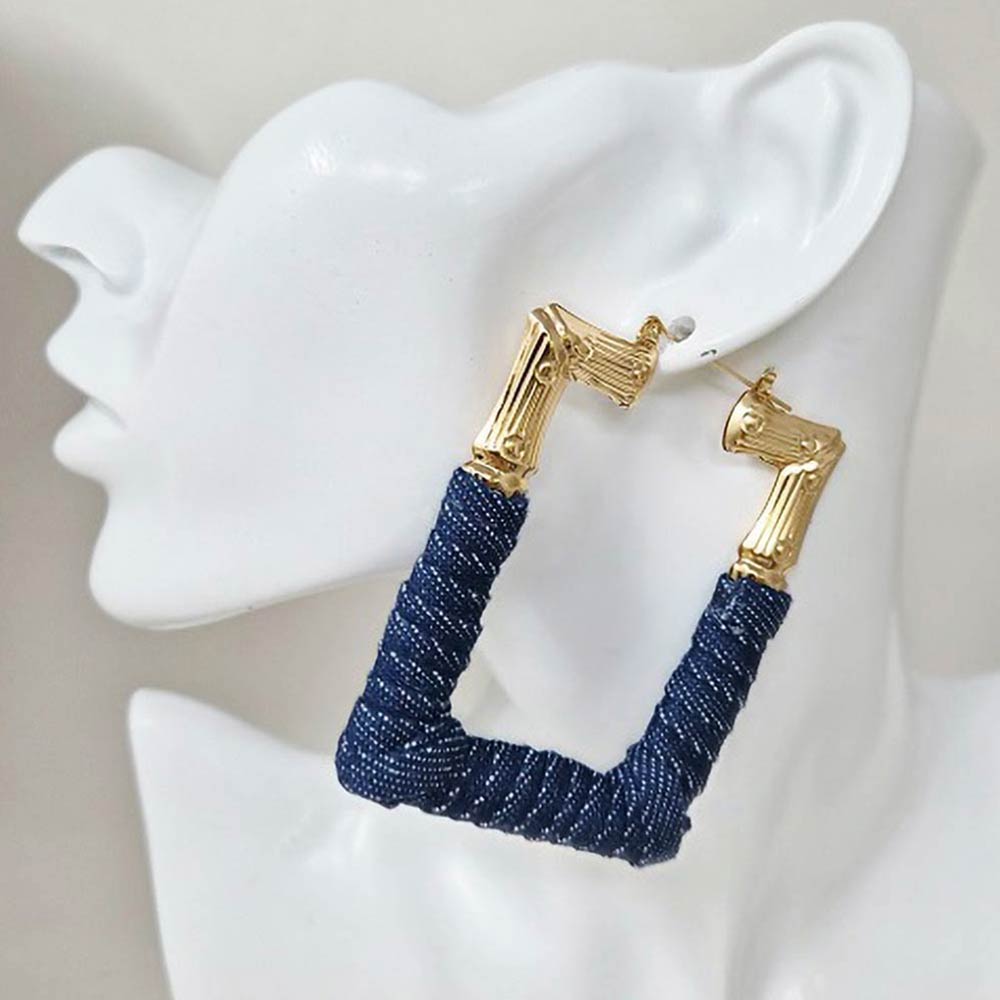 Denim Earrings