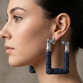 Denim Earrings
